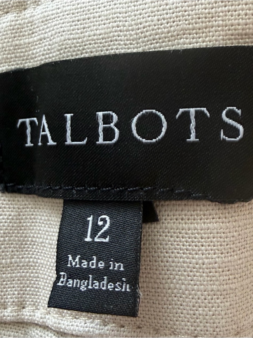 Talbots Shorts Soft Linen Blend Utility Shorts Size 12 Cotton Stretch EUC - Picture 4 of 6